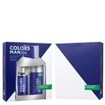 Ficha técnica e caractérísticas do produto Kit Perfume Masculino Colors Man Blue Benetton Eau de Toilette 100ml + Desodorante 150ml