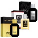 Ficha técnica e caractérísticas do produto Kit 3 Perfume Millennium, PR Man, Black Power 100ml Paris Riviera