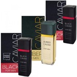 Ficha técnica e caractérísticas do produto Kit Perfume Paris Elysees - 2 Black Caviar 1 Amber Caviar