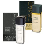 Ficha técnica e caractérísticas do produto Kit 2 Perfume Paris Elysees - Silver Caviar + Amber Caviar