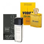 Ficha técnica e caractérísticas do produto Kit 2 Perfume Paris Elysees - Silver Caviar + Vodka Brasil