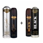 Ficha técnica e caractérísticas do produto Kit 2 Perfumea Cuba Prime 100ml Cada Gold + Individual Black