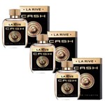 Ficha técnica e caractérísticas do produto Kit 3 Perfumes Cash Masculino La Rive Edt 100ml
