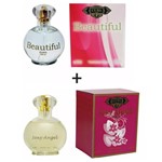 Ficha técnica e caractérísticas do produto Kit 2 Perfumes Cuba 100ml Cada Beautiful + Sexy Angel