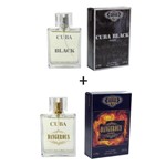 Ficha técnica e caractérísticas do produto Kit 2 Perfumes Cuba 100ml Cada Black + Dangerous
