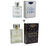 Ficha técnica e caractérísticas do produto Kit 2 Perfumes Cuba 100ml Cada Blue + Diamond