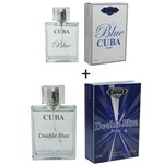 Ficha técnica e caractérísticas do produto Kit 2 Perfumes Cuba 100ml Cada Blue + Double Bleu