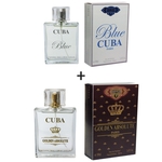 Ficha técnica e caractérísticas do produto Kit 2 Perfumes Cuba 100ml cada | Blue + Golden Absolute 