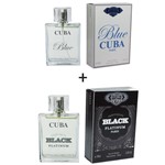 Ficha técnica e caractérísticas do produto Kit 2 Perfumes Cuba 100ml Cada Blue + Individual Black