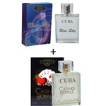 Ficha técnica e caractérísticas do produto Kit 2 Perfumes Cuba 100ml Cada Blue Sky + Casino Royale