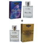 Ficha técnica e caractérísticas do produto Kit 2 Perfumes Cuba 100ml Cada Blue Sky + Double Gold