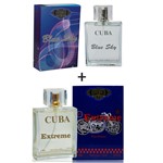 Ficha técnica e caractérísticas do produto Kit 2 Perfumes Cuba 100ml Cada Blue Sky + Extreme