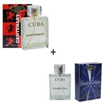 Ficha técnica e caractérísticas do produto Kit 2 Perfumes Cuba 100ml Cada Centenary + Double Bleu