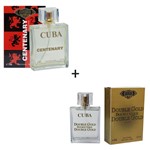 Ficha técnica e caractérísticas do produto Kit 2 Perfumes Cuba 100ml Cada Centenary + Double Gold