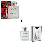 Kit 2 Perfumes Cuba 100ml Cada Centenary + Eiffel Centennial