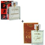 Ficha técnica e caractérísticas do produto Kit 2 Perfumes Cuba 100ml Cada Centenary + Gold