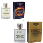 Ficha técnica e caractérísticas do produto Kit 2 Perfumes Cuba 100ml Cada Dangerous + Double Gold