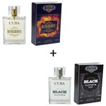 Ficha técnica e caractérísticas do produto Kit 2 Perfumes Cuba 100ml Cada Dangerous + Individual Black