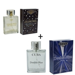 Ficha técnica e caractérísticas do produto Kit 2 Perfumes Cuba 100ml cada | Diamond + Double Bleu 