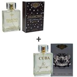 Ficha técnica e caractérísticas do produto Kit 2 Perfumes Cuba 100ml Cada Diamond + Legend