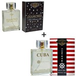 Ficha técnica e caractérísticas do produto Kit 2 Perfumes Cuba 100ml Cada Diamond + Marines