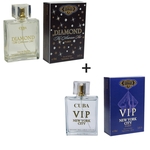 Ficha técnica e caractérísticas do produto Kit 2 Perfumes Cuba 100ml cada | Diamond + Vip New York 