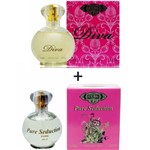 Ficha técnica e caractérísticas do produto Kit 2 Perfumes Cuba 100ml Cada Diva + Pure Seduction