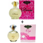 Ficha técnica e caractérísticas do produto Kit 2 Perfumes Cuba 100ml Cada Diva + Vip