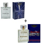 Ficha técnica e caractérísticas do produto Kit 2 Perfumes Cuba 100ml Cada Double Bleu + Extreme