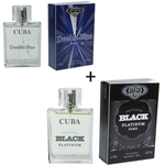 Ficha técnica e caractérísticas do produto Kit 2 Perfumes Cuba 100ml cada | Double Bleu + Individual Black 