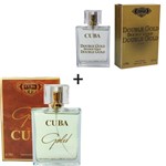 Ficha técnica e caractérísticas do produto Kit 2 Perfumes Cuba 100ml Cada Double Gold + Gold