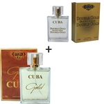 Ficha técnica e caractérísticas do produto Kit 2 Perfumes Cuba 100ml cada | Double Gold + Gold 