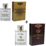 Ficha técnica e caractérísticas do produto Kit 2 Perfumes Cuba 100ml Cada Double Gold + Golden Absolute