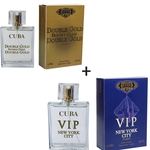 Ficha técnica e caractérísticas do produto Kit 2 Perfumes Cuba 100ml cada | Double Gold + Vip New York