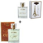 Ficha técnica e caractérísticas do produto Kit 2 Perfumes Cuba 100ml Cada Eiffel Centennial + Gold