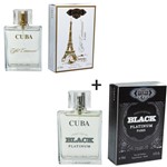 Ficha técnica e caractérísticas do produto Kit 2 Perfumes Cuba 100ml Cada Eiffel Centennial + Individual Black