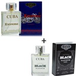 Ficha técnica e caractérísticas do produto Kit 2 Perfumes Cuba 100ml Cada Extreme + Individual Black