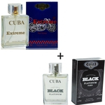 Ficha técnica e caractérísticas do produto Kit 2 Perfumes Cuba 100ml cada | Extreme + Individual Black 