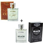 Ficha técnica e caractérísticas do produto Kit 2 Perfumes Cuba 100ml Cada Gold + Individual Black