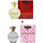 Ficha técnica e caractérísticas do produto Kit 2 Perfumes Cuba 100ml Cada Gold Lady + Mademoiselle