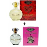 Ficha técnica e caractérísticas do produto Kit 2 Perfumes Cuba 100ml Cada Gold Lady + Pure Seduction
