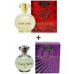 Ficha técnica e caractérísticas do produto Kit 2 Perfumes Cuba 100ml Cada Gold Lady + Very Sexy