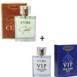 Ficha técnica e caractérísticas do produto Kit 2 Perfumes Cuba 100ml Cada Gold + Vip New York