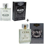 Ficha técnica e caractérísticas do produto Kit 2 Perfumes Cuba 100ml Cada Individual Black + Legend