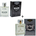 Ficha técnica e caractérísticas do produto Kit 2 Perfumes Cuba 100ml cada | Individual Black + Legend