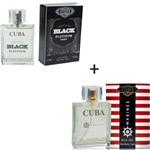 Ficha técnica e caractérísticas do produto Kit 2 Perfumes Cuba 100ml Cada Individual Black + Marines