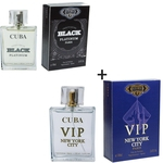 Ficha técnica e caractérísticas do produto Kit 2 Perfumes Cuba 100ml cada | Individual Black Platinum + Vip New York