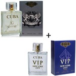Ficha técnica e caractérísticas do produto Kit 2 Perfumes Cuba 100ml Cada Legend + Vip New York