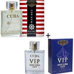 Ficha técnica e caractérísticas do produto Kit 2 Perfumes Cuba 100ml Cada Marines + Vip New York