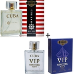 Ficha técnica e caractérísticas do produto Kit 2 Perfumes Cuba 100ml cada | Marines + Vip New York 